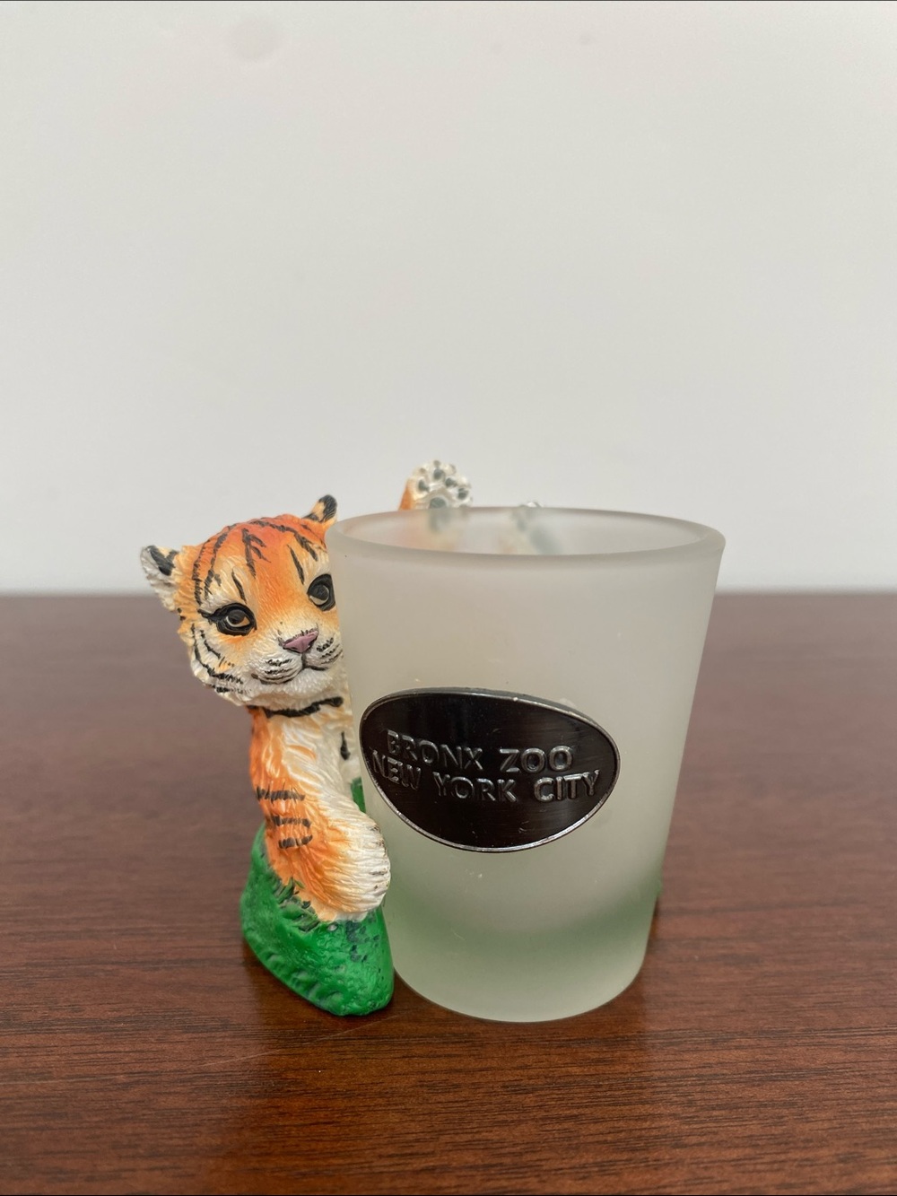 Bronx Zoo New York City Mini Glass Shot Glass With Tiger